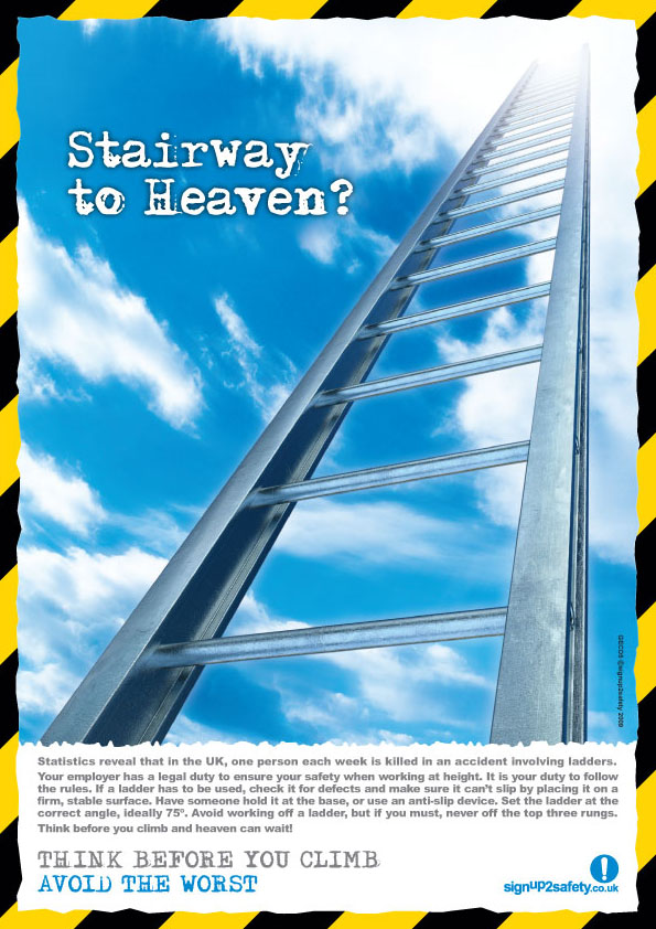 Ladder safety poster