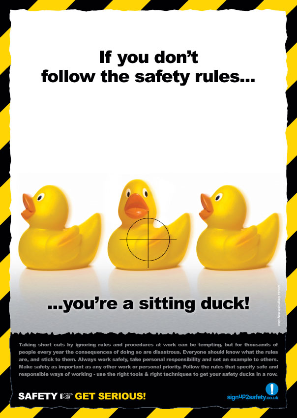 Stick to the rules safety poster